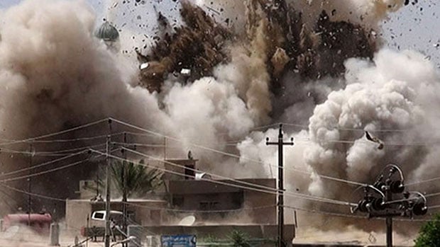 صورة إخلاء عشرة مساجد تاريخية بأمر من داعش في مدينة الموصل تمهيدا لتفجيرها