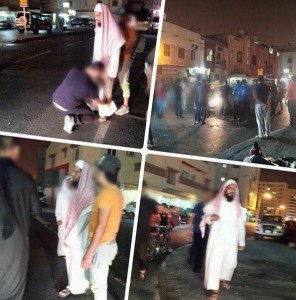صورة القبض على تكفيري سعودي حاول التسلّل الى مأتم للنساء في البحرين