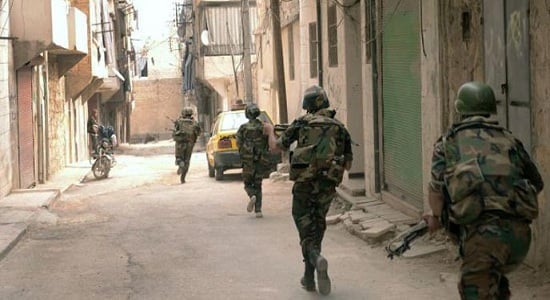 صورة تقدم للجيش السوري في الزبداني على محاور مختلفة