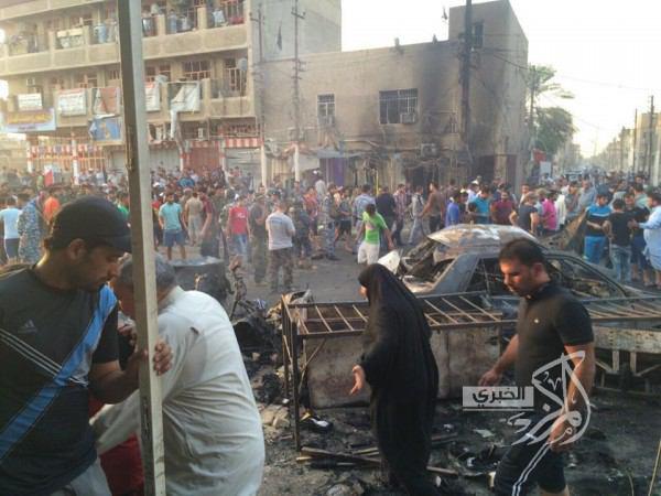 صورة استشهاد واصابة 42 شخصا بانفجار مفخخة في حي الأمين ببغداد ومصدر أمني يوضّح تفاصيل العجلة وعائديتها