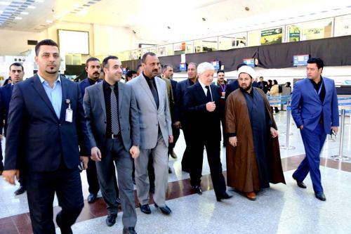 صورة وزير النقل العراقي: مطار النجف بذل جهودا استثنائية في استقبال حشود الزائرين