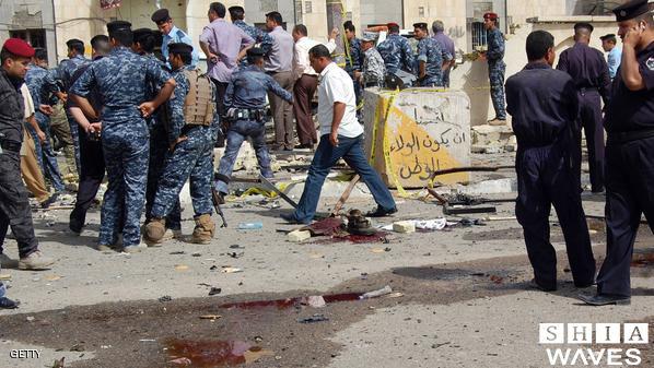 صورة استشهاد واصابة ثمانية اشخاص بتفجير وسط بغداد