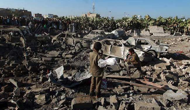 صورة اصابة واستشهاد مدنيين جراء العدوان السعودي على اليمن