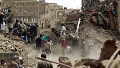 صورة شهداء وجرحى من المدنيين جراء قصف سعودي استهدف صعدة اليمنية