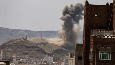 صورة شهداء وجرحى بقصف للقوات السعودية استهدفت مديرية حدودية في اليمن