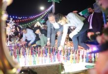 صورة مهرجان الشموع في كربلاء: إيقاد 1188 شمعة بمناسبة ولادة الإمام المهدي عجل الله فرجه