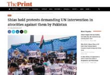 صورة لكناو: تنظيم احتجاجات تضامنية طالبت الأمم المتحدة بالتدخل والتحقيق بالجرائم ضد شيعة باكستان