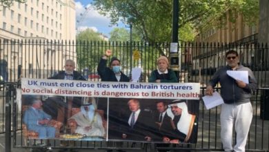 صورة لندن.. دعوات للحكومة البريطانية لقطع علاقاتها مع النظام الحاكم في البحرين