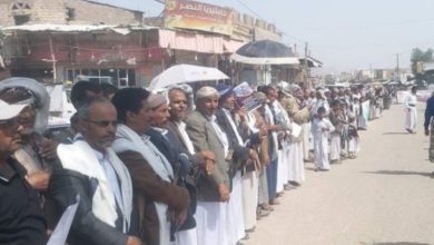 صورة اليمن.. وقفة احتجاجية لأهالي شهداء مجزرة ضحيان استنكاراً للصمت الأممي