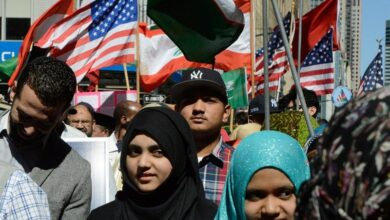 صورة مسيرة في نيويورك بمناسبة “يوم المسلم الأمريكي”