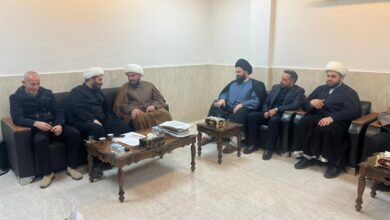 صورة مجموعة الإمام الحسين (عليه السلام) الإعلامية تستقبل وفد مكتب المرجع الشيرازي في البصرة