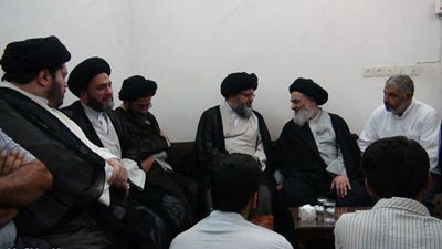 Photo of scholars and high-ranking personalities visit Grand Ayatollah Sayed Shirazi