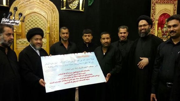 Eminent Grand Ayatollah Sayed Shirazi's office in Najaf visits Husseini processions in the city