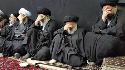 Photo of Mourning ceremonies held at Eminent Grand Ayatollah Sayed Shirazi’s house for the 3rd and 4th days of Muharram