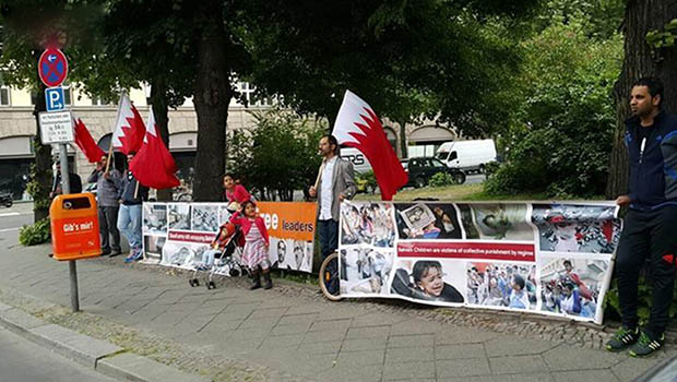 Photo of Rights activists in Germany stand in solidarity with Bahrain