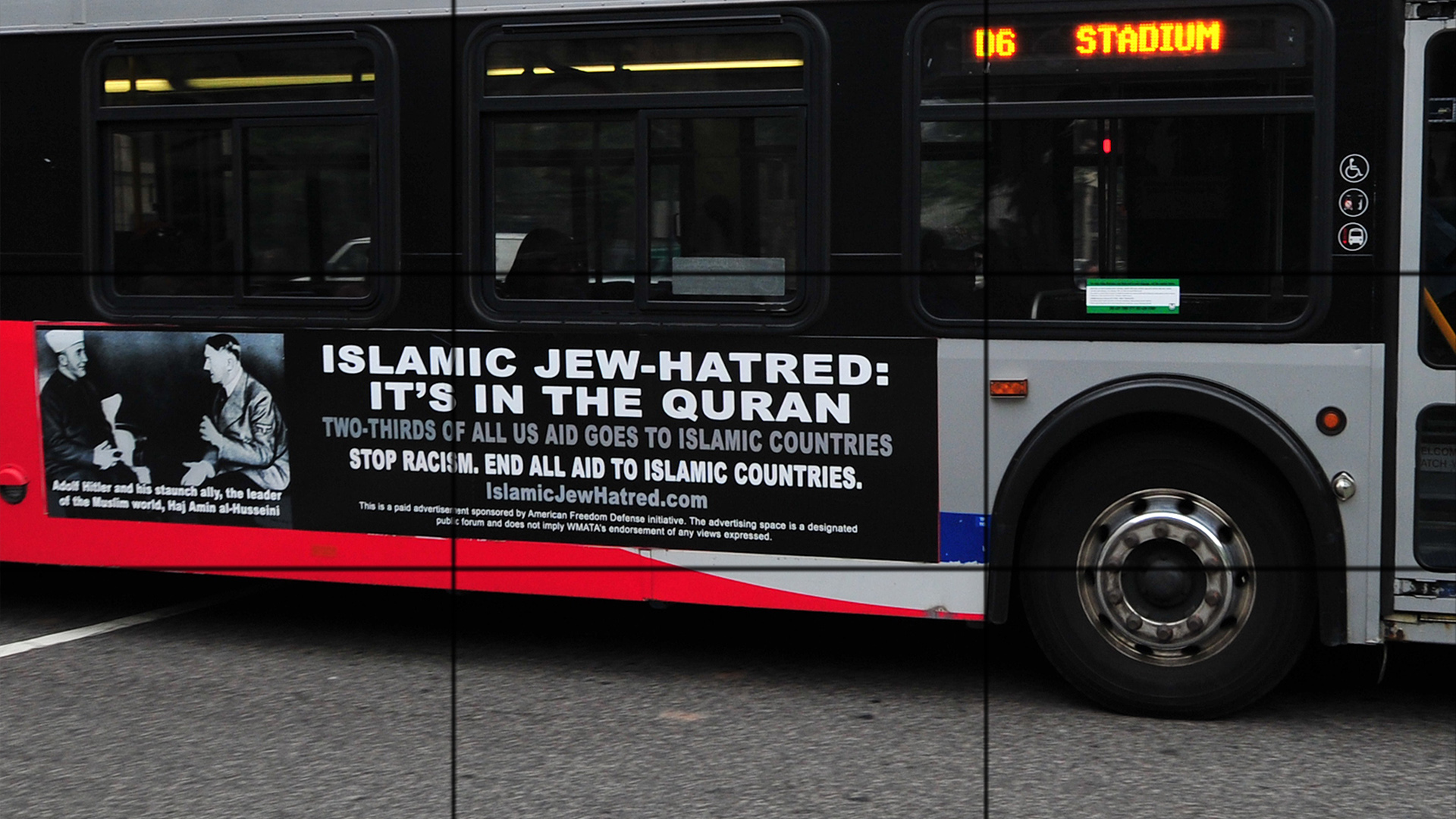 Photo of Blasphemous cartoon ad blocked from D.C. buses and train stations