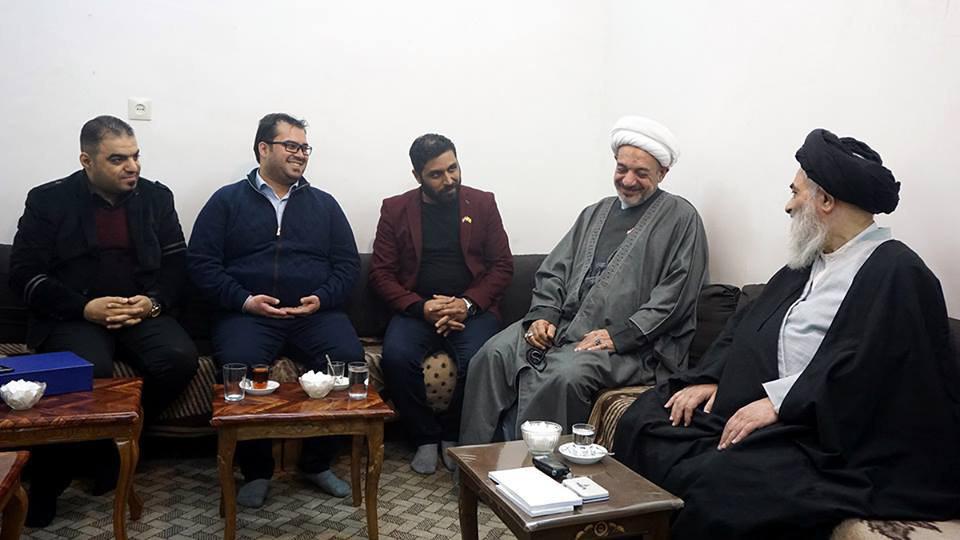 Photo of Secretary-General of Iraqi Hezbollah Battalion meets Grand Ayatollah Shirazi
