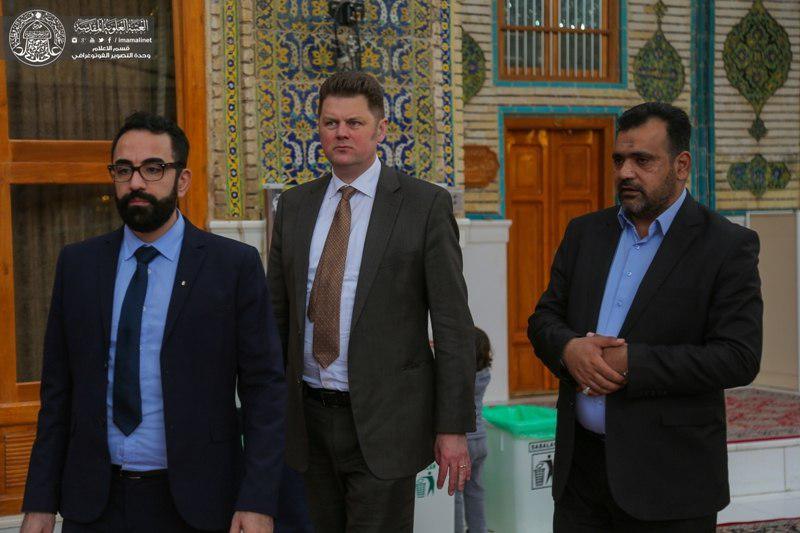 Photo of Diplomatic delegation from Sweden visits Holy Shrine of Imam Ali