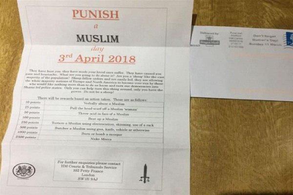 Photo of UK Counter-Terror Police investigate ‘Punish a Muslim’ Day letters