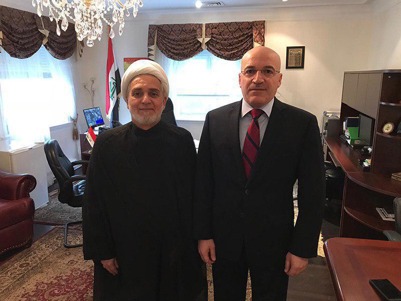 Photo of Representative of Ayatollah Shirazi discusses with Iraqi consulate in Canada about facilitating the entry visas for Arbaeen