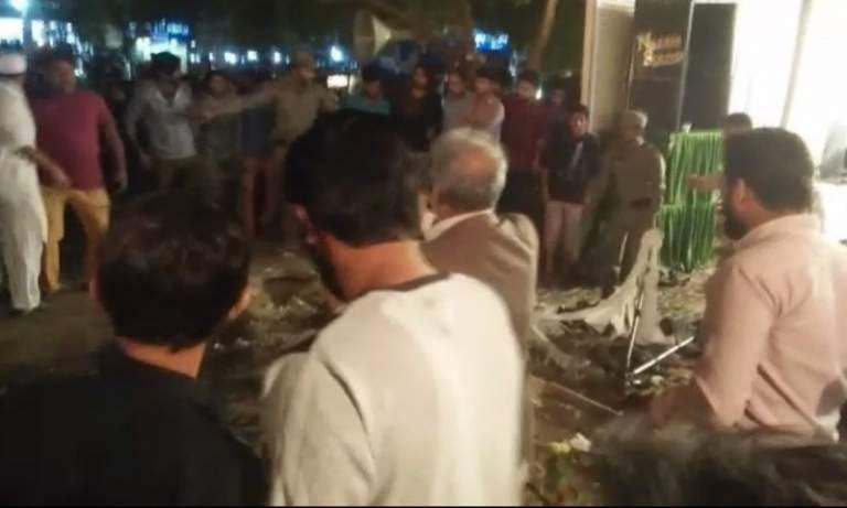Photo of At least 6 injured in Karachi blast at MQM-P’s Mehfil-e-Milad