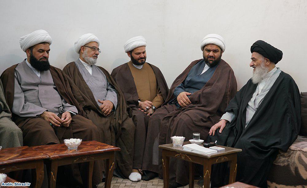 Photo of Members of Ahlulbait Institute from Basra Meet Grand Ayatollah Shirazi