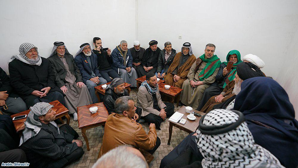 Photo of Iraqi pilgrims visit Grand Ayatollah Shirazi in Qom, listened to his honorable son