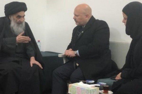 Photo of UN special adviser meets Iraq’s top Shia cleric