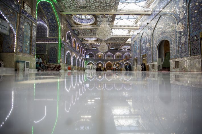 Photo of Courtyard of Aba al-Fadl al-Abbas laid  with new marble