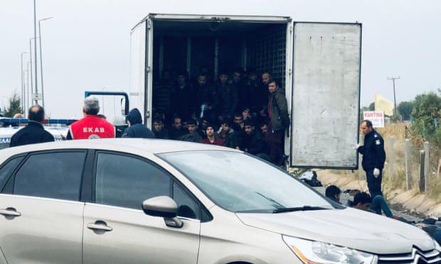 Photo of Police find 41 migrants alive in refrigerated truck in Greece