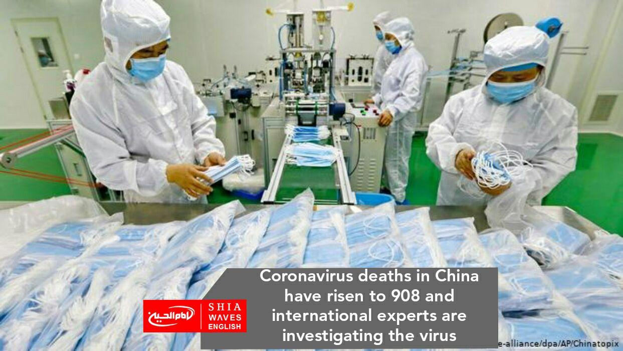 Photo of Coronavirus deaths in China have risen to 908 and international experts are investigating the virus