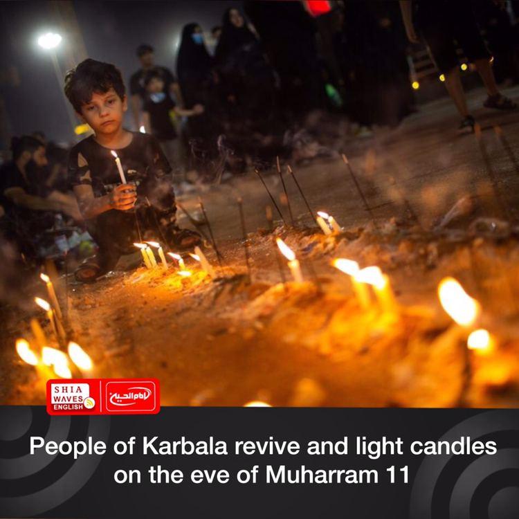 Photo of People of Karbala revive and light candles on the eve of Muharram 11