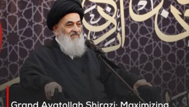 Photo of Grand Ayatollah Shirazi: Maximizing the Husseini rituals is the most powerful way to defeat injustice and spread the authentic Islamic religion