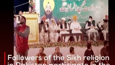 Photo of Followers of the Sikh religion in Pakistan participate in the ceremonies of the Prophet’s birth anniversary
