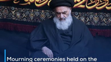 Photo of Mourning ceremonies held on the martyrdom anniversary of Lady Zahra, peace be upon her, at the house of the Grand Ayatollah Shirazi