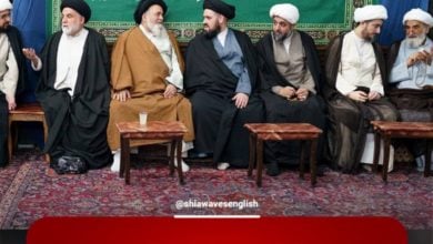 Photo of The house of Grand Ayatollah Shirazi in Qom rejoices on the Mab’ath al-Nabawi