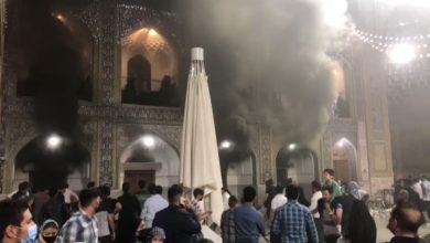 Photo of Fire at the eastern side of Imam Redha Holy Shrine, peace be upon him