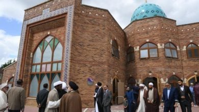 Photo of Shia Muslims in England celebrate opening of new Husseini Islamic Center in Burton