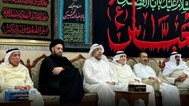 Photo of Ayatollah Sayyed Ahmed Shirazi attends Husseini mourning ceremonies in Kuwait