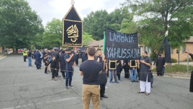 Photo of Ahlulbayt followers in the state of Virginia raise the call of “Ya Hussein” and revive the holy Husseini rituals