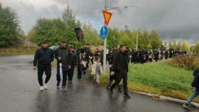 Photo of Shia community in the Finnish city of Tampere revives the Arbaeen Pilgrimage with a mourning procession