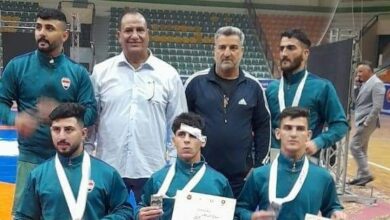 Photo of Four men from Karbala win the Arab Freestyle Wrestling Championship in Egypt