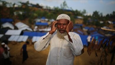 Photo of Rohingya Muslims stuck between Myanmar’s military junta, rebel Arakan Army