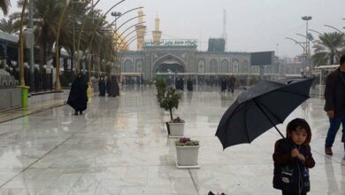 Photo of Holy city of Karbala witnessed rain fall today, Friday