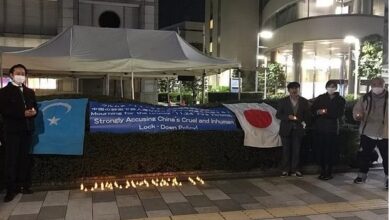 Photo of Activists protest in Tokyo to silently highlight sufferings of China’s Uyghurs