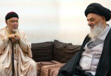 Photo of Dr. Tijani Samawi meets with Grand Ayatollah Sayyed Sadiq al-Husseini al-Shirazi in holy Qom