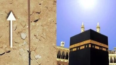 Photo of Sun shines perpendicular to Kaaba today to reveal Qibla