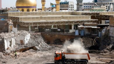 Photo of Imam Ali Holy Shrine confirms continuation of expansion work