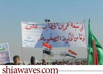 تصویر شورشیان عراق خواستار حذف “اشهد ان علی ولی الله” از اذان شدند