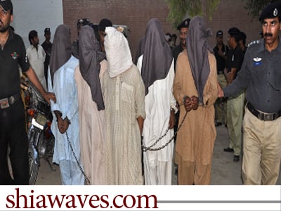تصویر دستگیری شماری ازعاملین جنایات علیه شیعیان پاکستان